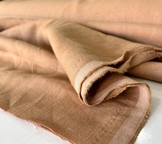 Textilord Natural Pure Linen Fabric Onion Skin (1.64 yards or 59 inches width) Stonewashed Made from Premium 100% Linen Pre-shrunk linen