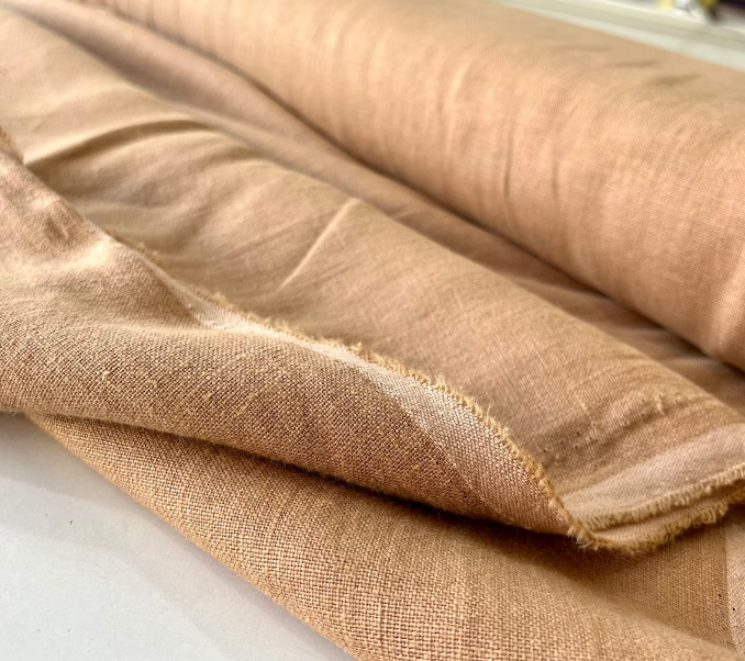 Textilord Natural Pure Linen Fabric Onion Skin (1.64 yards or 59 inches width) Stonewashed Made from Premium 100% Linen Pre-shrunk linen